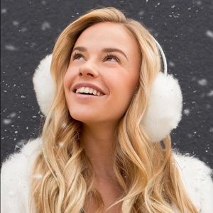 Fluffy Faux Fur White Earmuffs